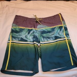 Large George Tropical Athletic Swimming Trunks